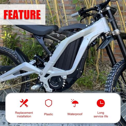Sur Ron Battery Side Cover Imitation Carbon Fiber Battery Protect Lock Cover for Surron Light Bee X/S / X160 / X260 Electric Dirt Bike EBike Battery Wrap Guard Protector Protection in Saudi Arabia