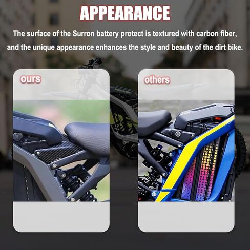 Sur Ron Battery Side Cover Imitation Carbon Fiber Battery Protect Lock Cover for Surron Light Bee X/S / X160 / X260 Electric Dirt Bike EBike Battery Wrap Guard Protector Protection in Saudi Arabia