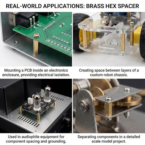 M3 x 5mm Brass Straight PCB Pillar, Female Threaded Brass Hex Standoff Pillar Spacer, 100Pcs in Saudi Arabia