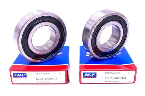 SKF 6206 2RS1 C3 Deep Groove Ball Bearing, Rubber Sealed (Set of 2) 2 30x62x16 mm in Saudi Arabia