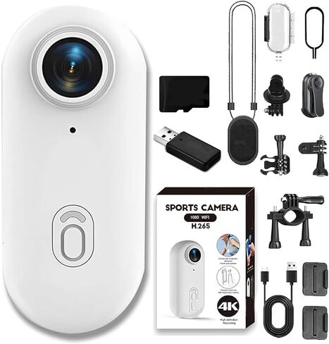 POV Pro 4k Waterproof, Pro Camera Waterproof, New Ultra Wide Angle 4k Multifunction Thumb Pocket Action Cam, Video Recording Night Vision for Cycling (Black 4K High,128GB) in Saudi Arabia