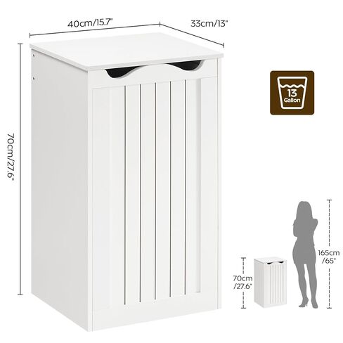 خزانة سلة المهملات من YATINEY، سلة قمامة المطبخ المخفية مع غطاء، لا حاجة إلى صندوق داخلي، خزانة سلة المهملات الخشبية لإعادة التدوير للمطبخ، غرفة المعيشة باللون الأبيض WB05WW in Kuwait