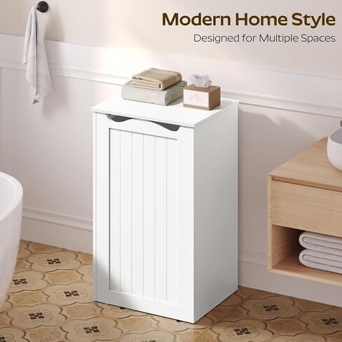 خزانة سلة المهملات من YATINEY، سلة قمامة المطبخ المخفية مع غطاء، لا حاجة إلى صندوق داخلي، خزانة سلة المهملات الخشبية لإعادة التدوير للمطبخ، غرفة المعيشة باللون الأبيض WB05WW in Kuwait