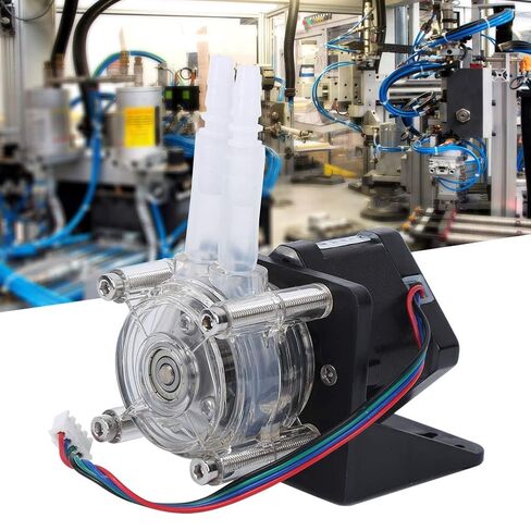 Luocute G928SM 42 Stepper Motor Peristaltic Pump, Fast Loading Large 0-400ml / min, with Transparent PC Cover and Food Grade Silicone Tube, for Lab Liquid Dosing in Saudi Arabia