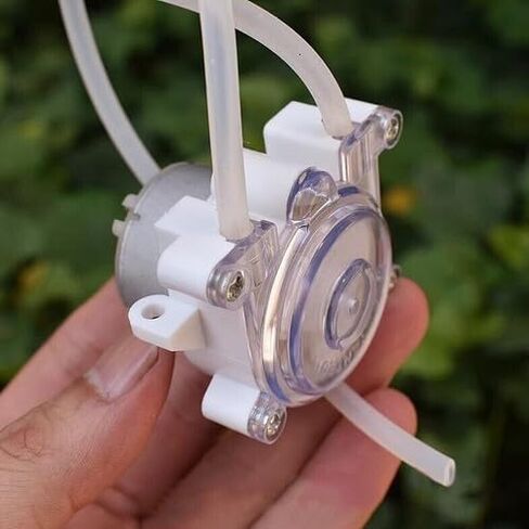 DC6V-12V 500rpm Micro Peristaltic Pump, Three-Roller Silicone Squeeze Design, Clear Enclosure, High-Pressure Low-Flow Dosing for Lab/Industrial Use in Saudi Arabia