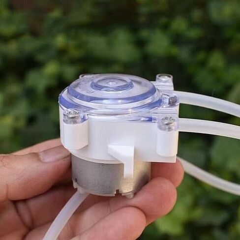 DC6V-12V 500rpm Micro Peristaltic Pump, Three-Roller Silicone Squeeze Design, Clear Enclosure, High-Pressure Low-Flow Dosing for Lab/Industrial Use in Saudi Arabia