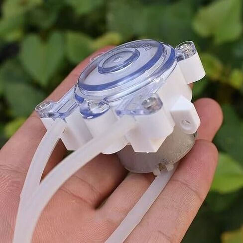 DC6V-12V 500rpm Micro Peristaltic Pump, Three-Roller Silicone Squeeze Design, Clear Enclosure, High-Pressure Low-Flow Dosing for Lab/Industrial Use in Saudi Arabia