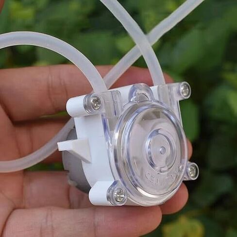 DC6V-12V 500rpm Micro Peristaltic Pump, Three-Roller Silicone Squeeze Design, Clear Enclosure, High-Pressure Low-Flow Dosing for Lab/Industrial Use in Saudi Arabia