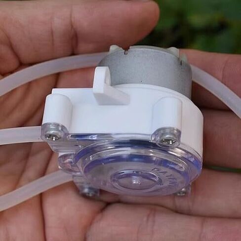 DC6V-12V 500rpm Micro Peristaltic Pump, Three-Roller Silicone Squeeze Design, Clear Enclosure, High-Pressure Low-Flow Dosing for Lab/Industrial Use in Saudi Arabia
