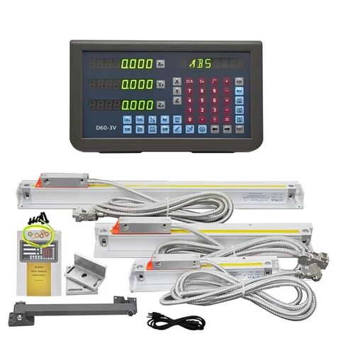 3 Axis DRO Kit Digital Readout TTL Linear Scale Kit 5um Precision (0.0002") for Milling Lathe Machine （170mm~1020mm ） in Saudi Arabia