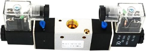 1PCS 3V220 G1/4 Solenoid Valve Two-Way Three-Position Pneumatic Valve Single and Double Coil Pneumatic Valve Type(DC24V_1PC) in Kuwait