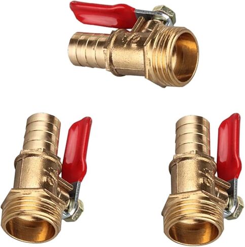 1PCS 6 8 10 12mm Hose Barb 1/8'' 1/2'' 1/4'' Male Connector Copper Pipe Fitting Coupler Adapter Brass Barb Ball Valve(1/8",10mm) in Saudi Arabia