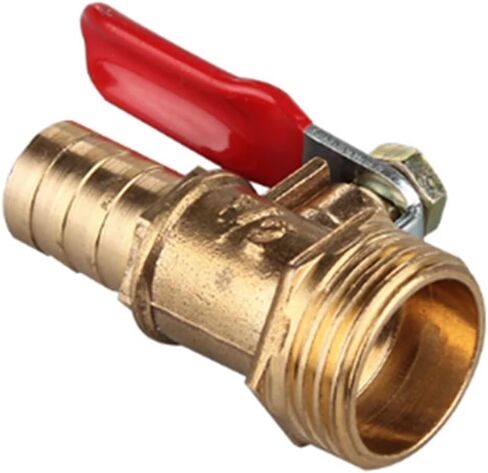 1PCS 6 8 10 12mm Hose Barb 1/8'' 1/2'' 1/4'' Male Connector Copper Pipe Fitting Coupler Adapter Brass Barb Ball Valve(1/8",10mm) in Saudi Arabia