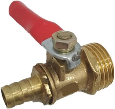 1PCS 6 8 10 12mm Hose Barb 1/8'' 1/2'' 1/4'' Male Connector Copper Pipe Fitting Coupler Adapter Brass Barb Ball Valve(1/8",10mm) in Saudi Arabia