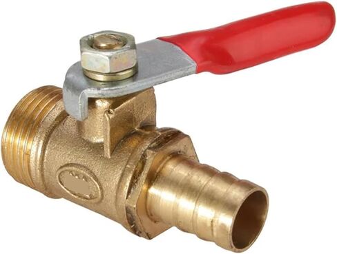 1PCS 6 8 10 12mm Hose Barb 1/8'' 1/2'' 1/4'' Male Connector Copper Pipe Fitting Coupler Adapter Brass Barb Ball Valve(1/8",10mm) in Saudi Arabia