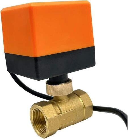 1PCS 1/2" 3/4" 1" 2" Ball Valve 12V Brass Ball Valve Three or Two Lines Brass Ball Valve(1/2",12VDC_CR04) in Kuwait