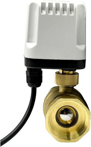 1PCS 12VDC 1/2" 3/4" 1" 2" Waterproof Ball Valve 220V 12V 24V Brass Ball Valve Three-Wire or Two-Wire Brass Ball Valve(1/2",12VDC_CR03) in Kuwait