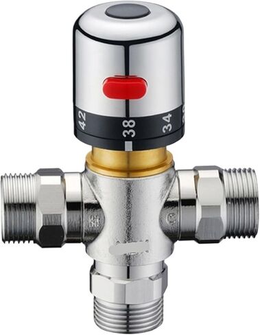 1PCS G3/4"(DN20) Thermostatic Valve Thermostatic Mixing Valve Solar Shower Brass Thermostatic Valve Solar Pipe Valve in Kuwait