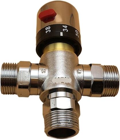 1PCS G3/4"(DN20) Thermostatic Valve Thermostatic Mixing Valve Solar Shower Brass Thermostatic Valve Solar Pipe Valve in Kuwait