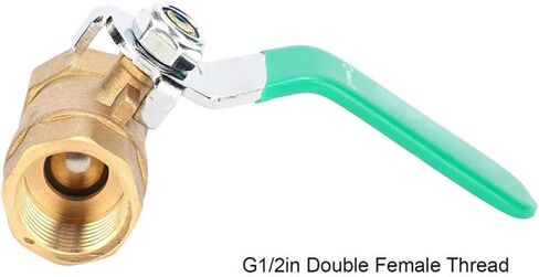 3Pcs Brass Water Pipe Ball Valve 1/2in Double Female Thread Thick Drain Shut Off Switch in Kuwait