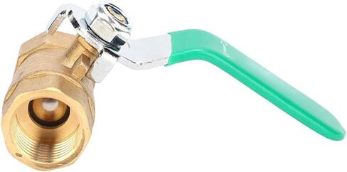 3Pcs Brass Water Pipe Ball Valve 1/2in Double Female Thread Thick Drain Shut Off Switch in Kuwait