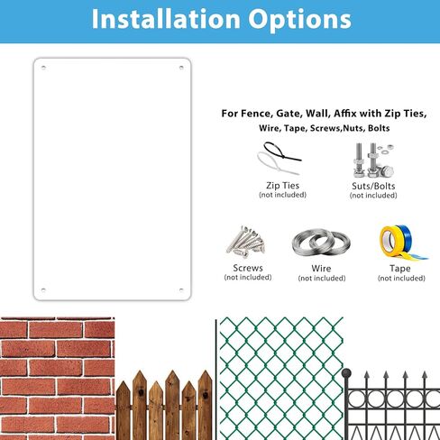 4 Pcs White Blank Sign Metal, 0.8mm Sublimation Metal Signs Blank, Rust Free, UV Protected and Weatherproof for Diy Parking Garden Advertising Sign (White, 12" x 8") in Kuwait