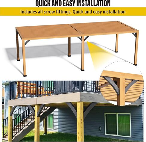 AECXM للخدمة الشاقة 4 × 4 بوصة (الفعلي: 3.2 بوصة × 3.2 بوصة) دعامات دعم زاوية بزاوية 45 درجة، لشرفات المراقبة والطوابق والشرفات والكبائن الخشبية وغيرها من العريشة بزاوية الإطار الخشبي (8 دعامة) in Kuwait