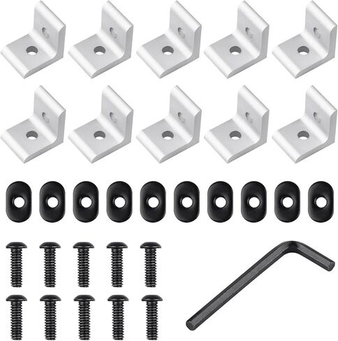 10 عبوات من دعامات الزوايا الداخلية، 15 سلسلة من الألومنيوم بفتحتين 90 درجة دعامة زاوية بزاوية 4040 T للتركيب على شكل فتحة من الألومنيوم المبثوق in Kuwait