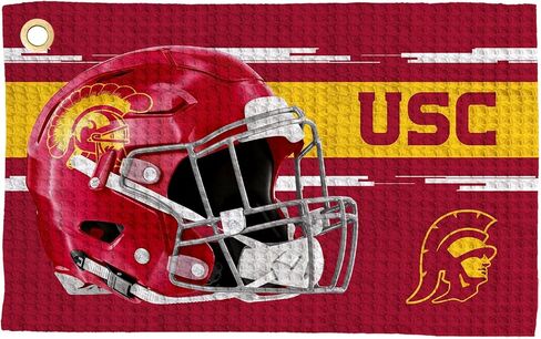 منشفة الجولف Northwest NCAA USC Trojans، نسيج وافل من الألياف الدقيقة مرخص رسميًا، ماص مقاس 16 × 25 بوصة، ملحق تنظيف النادي، تصميم مضيء in Saudi Arabia