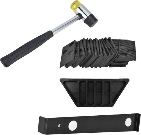 Flooring Installation Kit Laminate Tool with Rubber Hammer, Pull Bar, Tapping Block, 20Pcs Spacers, Wood Laminate Flooring Tools, Durable and Easy to Use for House Decoration in Kuwait
