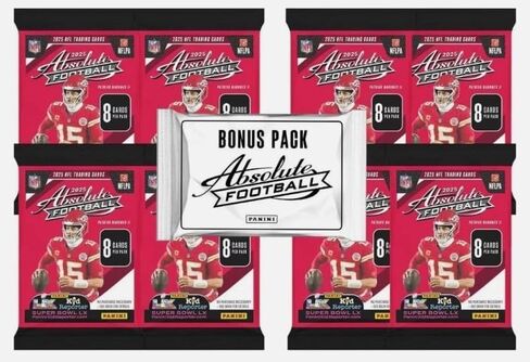 2025 Panini Absolute Football Trading Card Bundle Box; 8 Packs Per Box and 1 Bonus Pack in Saudi Arabia