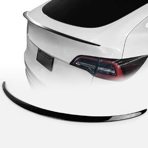 سبويلر خلفي مناسب لموديلات 2020-2024 من طراز تسلا Y، ABS OEM نمط الذيل وجناح الشفاه وإكسسوارات المظهر الرياضي باللون الأسود اللامع in Kuwait