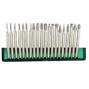 20PCS 3mm Diamond Point Burr Bits Head Accessories Shank Grinding Needle Carving Polishing Set Mounted Mini Drill Tool(2.35mm) in Kuwait