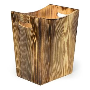 Soddeph Wood Trash Can with Handles, Open Top Wooden Wastebasket for Bathroom or Office, Modern Decorative Natural Garbage Bin (Wood Tone, 2 Gallon) in Kuwait