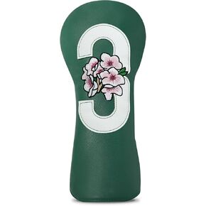 Golf Headcovers Club Head Covers Advanced Embroidery Cherry Blossom Leather Driver Fairway(FW) Wood Hybrid(UT) with Number Tags Protects Against Scratches and Damage in Saudi Arabia