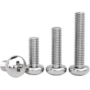 50pcs Micro Small GB818 304 Stainless Steel Cross Pan Head Screw Round Bolt(7mm,M1.4) in Kuwait