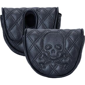 Golf Club Skeleton Mallet Putter Cover Magnetic Closure Skull and Crossbones Fits for OZ1 MEZZ1 MEZZ1 MAX Putters Center Shaft Synthetic PU Leather Headcover in Saudi Arabia
