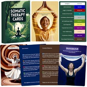 بطاقات العلاج الجسدي مع 60 تمرينًا جسديًا عالي الفعالية للتنظيم اليومي وتخفيف التوتر، أدلة العلاج الجسدي المستنيرة لتهدئة الجهاز العصبي وإعادة الاتصال بجسمك in Kuwait