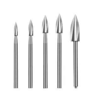 5 قطعة الخشب نحت النقش الحفر الملحقات بت الإعداد للأدوات الدوارة 3 مللي متر عرقوب النجارة إزميل إدراج القاطع أداة الجذر in Kuwait