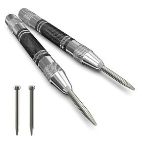 مثقاب مركزي أوتوماتيكي عام لأعمال النجارة، أدوات يدوية للثقب التلقائي قابلة للتعديل ومحملة بنابض للزجاج والخشب المعدني قطعة واحدة (أزرق 2) in Kuwait