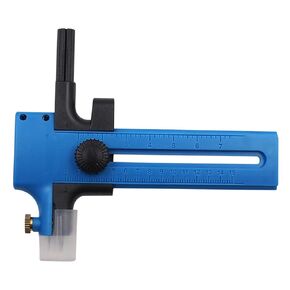 1 قطعة بوصلة دوارة قاطعة دائرة مزدوجة المرحلة قابلة للتعديل من الورق المقوى والمطاط والفينيل والجلود أداة فنية للحرف اليدوية (أحمر) in Kuwait