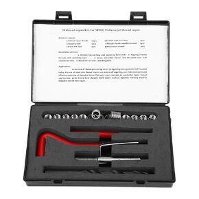 20 Pcs M9x1.25 Thread Insert Kit Stainless Steel Material for Thread Repairing Assortment with Convenient Carrying Box in Kuwait