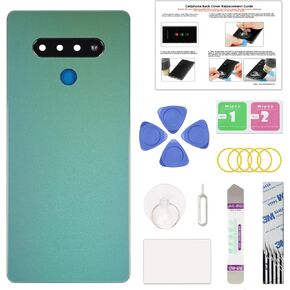 Compatible with LG Stylo 6 Back Cover Replacement, Stylo 6 LMQ730TM, LM-Q730TM Back Housing Door with Pre-installed Camera Lens for All Carriers, Includes Repair Tools & Instruction, White in Kuwait