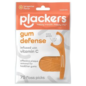 بلاكرز بلاكرز، خيط تنظيف اللثة مع فيتامين C، نكهة اليوسفي المنشطة، جنتل فلوس، 75 قطعة in Kuwait