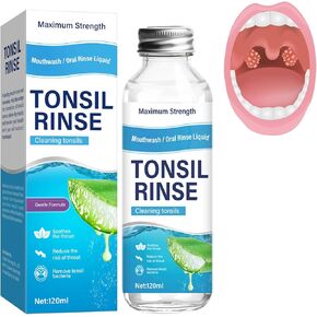 غسول الفم المزيل لأحجار اللوزتين - غسول فم خالٍ من الكحول لتهدئة اللوزتين ومكافحة رائحة الفم الكريهة، 118 مل in Kuwait