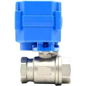 DN15 DN20 DN25 صمام كروي ثنائي الاتجاه من الفولاذ المقاوم للصدأ صمام كروي كامل التجويف 2 سلك المحرك AC/DC 9-24V(1,DC12V_CR02) in Kuwait