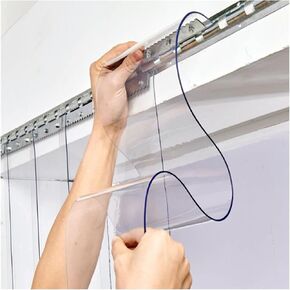 طقم ستائر شريطية شفافة من مادة PVC للمبردات والمجمدات، مقاس 2.15 × 2.2 م، شرائط أبواب متينة من الفينيل، سهلة التركيب، موفرة للطاقة، تحكم شديد في درجة الحرارة in Kuwait