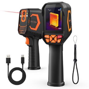 كاميرا Tadeto الحرارية بالأشعة تحت الحمراء، كاميرا تصوير حراري مع مؤشر ليزر، كاميرا تعمل بالأشعة تحت الحمراء بدقة 256*192 TISR مع شاشة LCD 320*240 و9 لوحات حرارية للفحص الكهربائي/التيار المتردد/التدفئة والتهوية وتكييف الهواء/الحيوانات الأليفة/المنزل in Kuwait