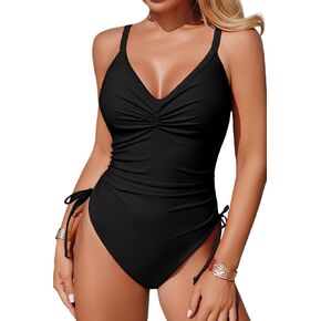 Women's High Cut One Piece Swimsuit Tummy Control Sexy Ruched Bathing Suit Slimming Swimwear 2026 in Saudi Arabia