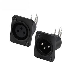 10Pcs 3Poles XLR Plug Jack Socket Connector Male Plug Female Jack Panel Mount Chassis Plastic Shell Bent Angle(C1020x10) in Saudi Arabia